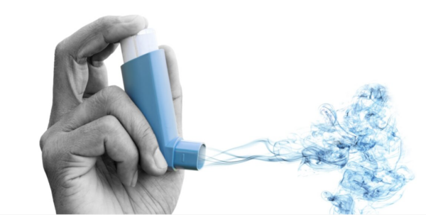 Cover for Inhaler emissions